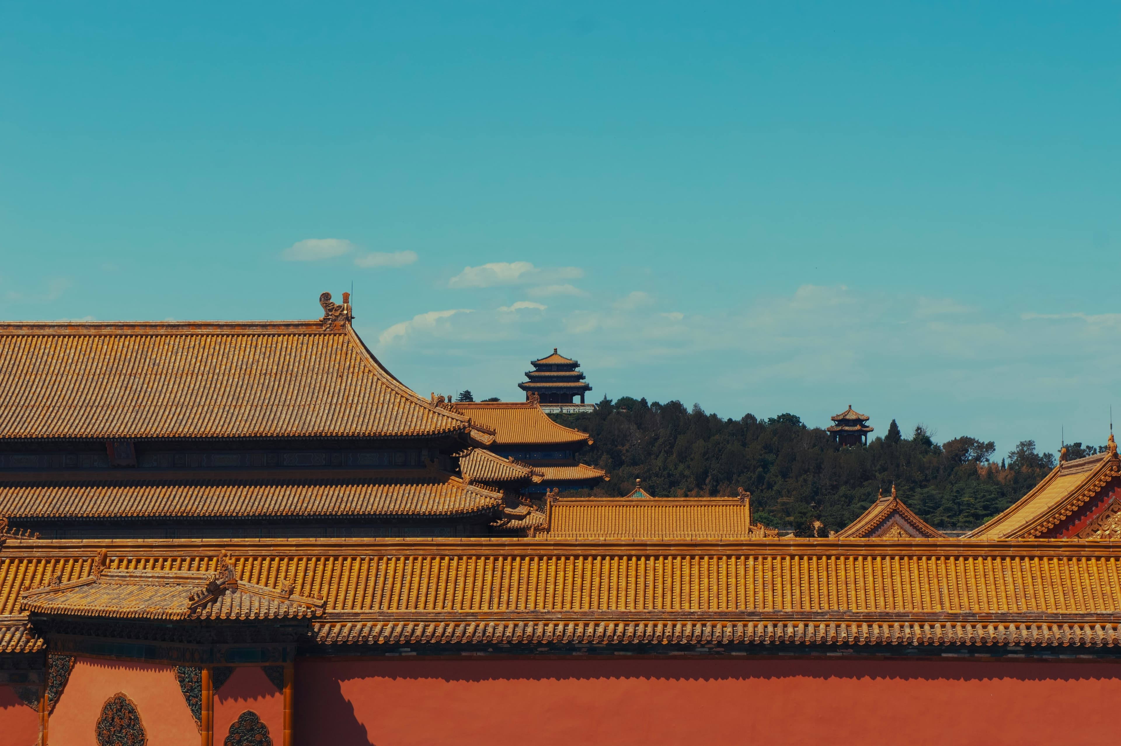 Golden rooftops of the Forbidden City in Beijing, China
