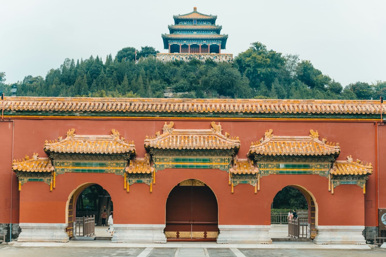 View across the Forbidden City from Jingshan Park